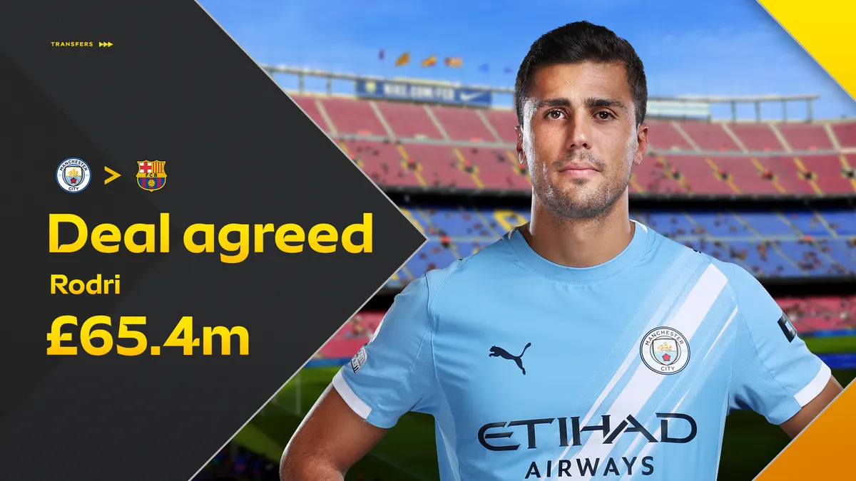 Tiền vệ Rodri trong màu áo Manchester City tại sân vận động