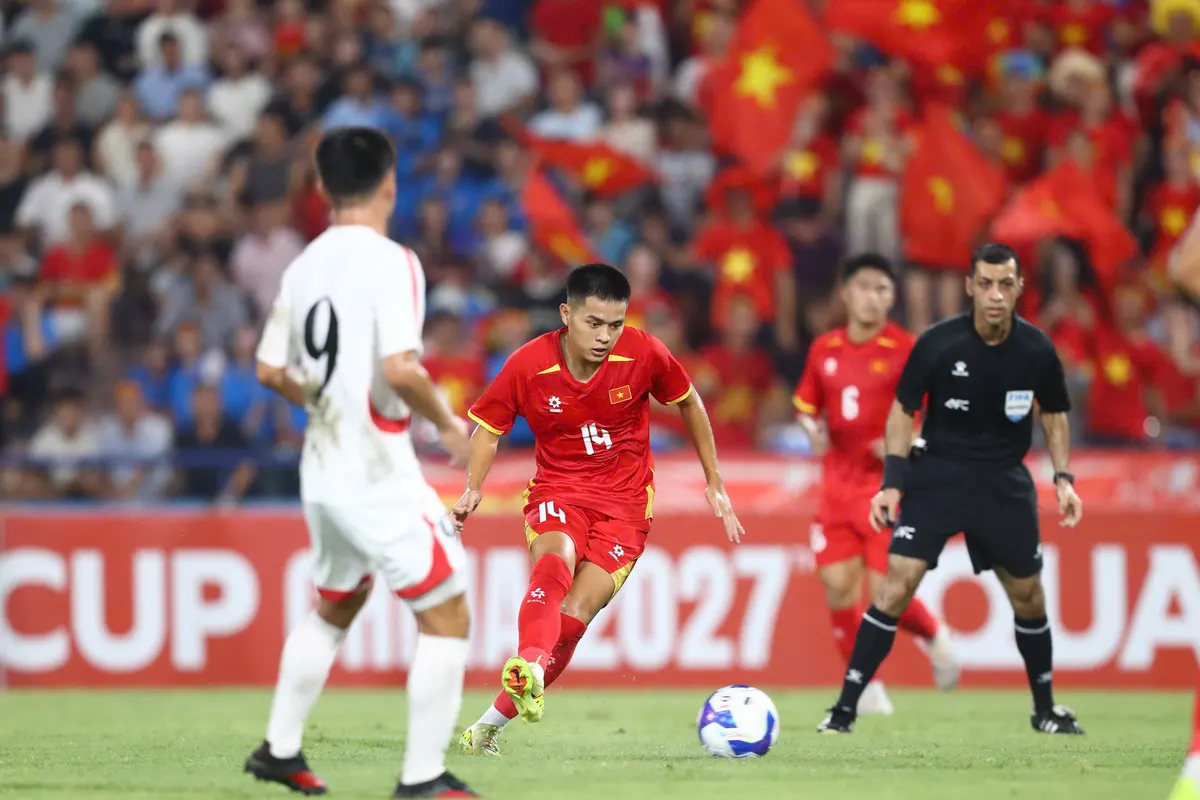 Ảnh từ VFF về trận U20 Việt Nam - U20 CHDCND Triều Tiên tại sân Việt Trì