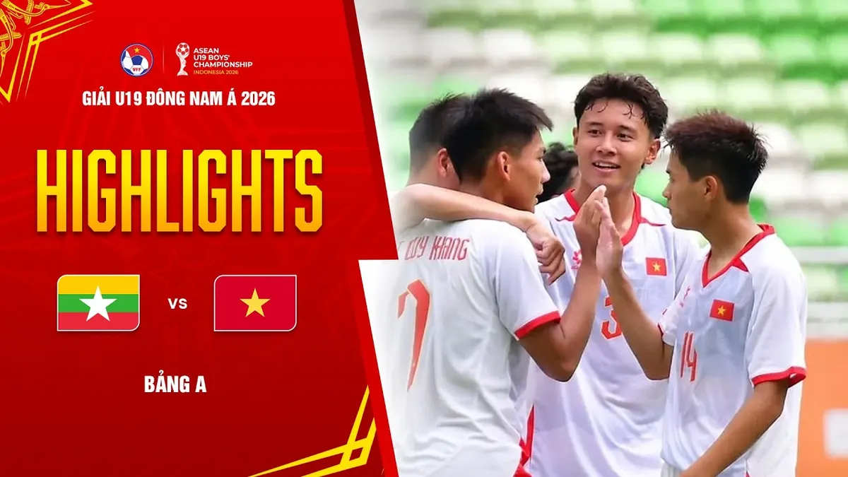 Hình minh họa trận Myanmar gặp Việt Nam tại AFF U19 trên kênh VFF